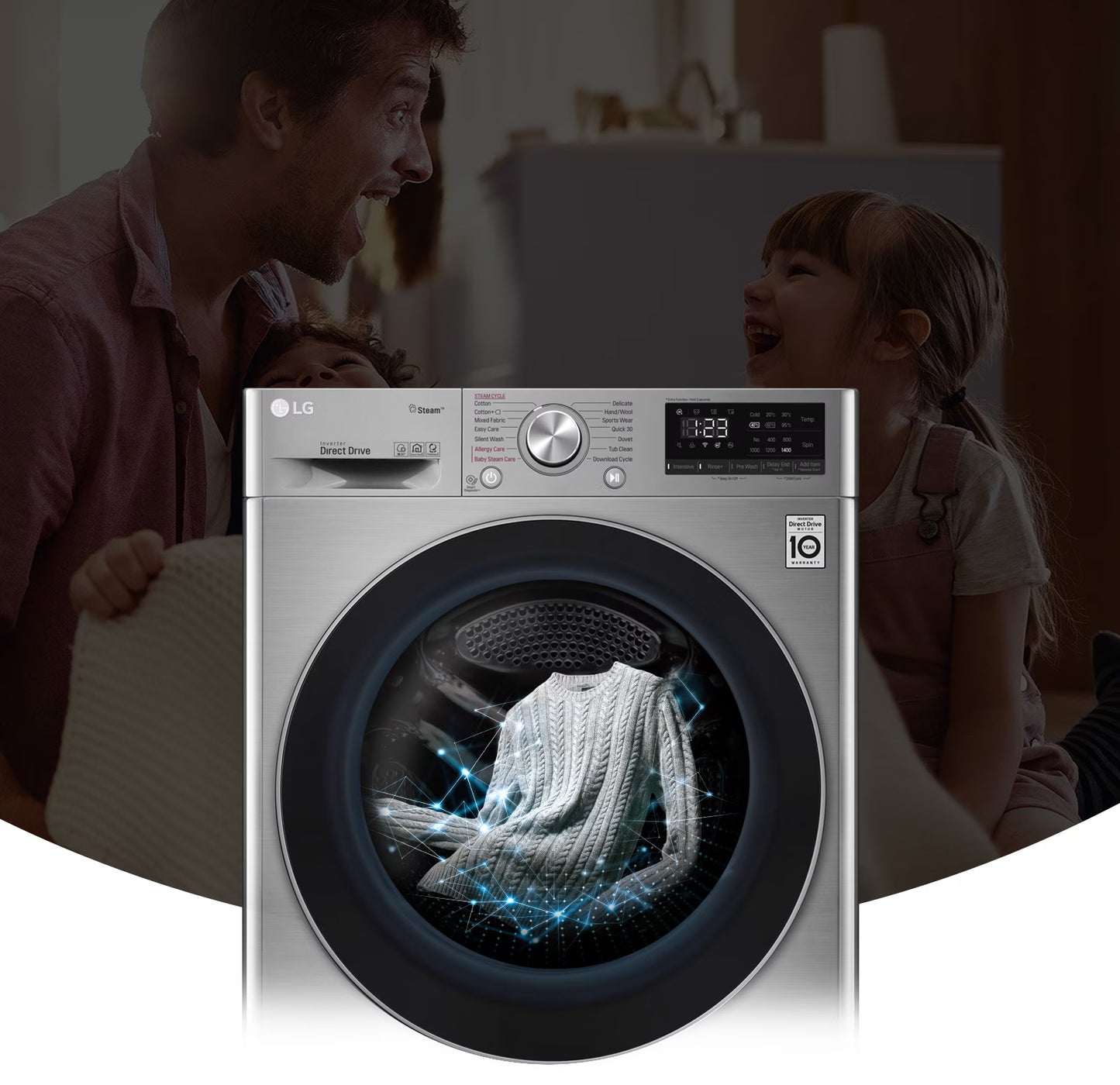LG 10.5kg/7Kg | Front Load Washer/Dryer | AI DD™ | Steam™ | ThinQ™