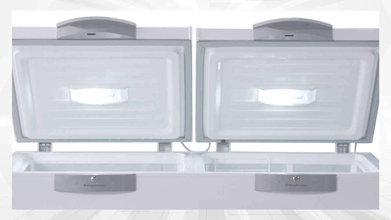Dawlance 91998 Signature Inverter Glass Door Champagne Twin Door Freezer