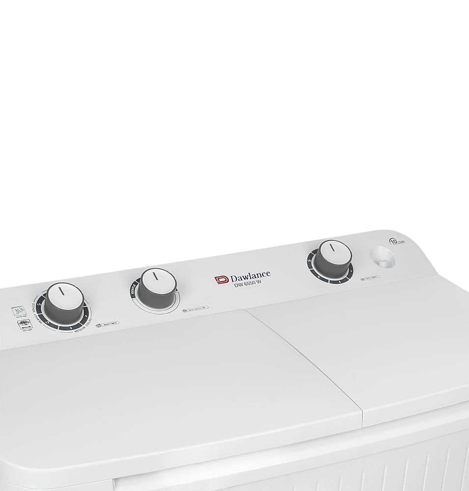 Dawlance DW 6550 TWIN TUB WHITE LID (WHITE) Twin Tub Washing Machine