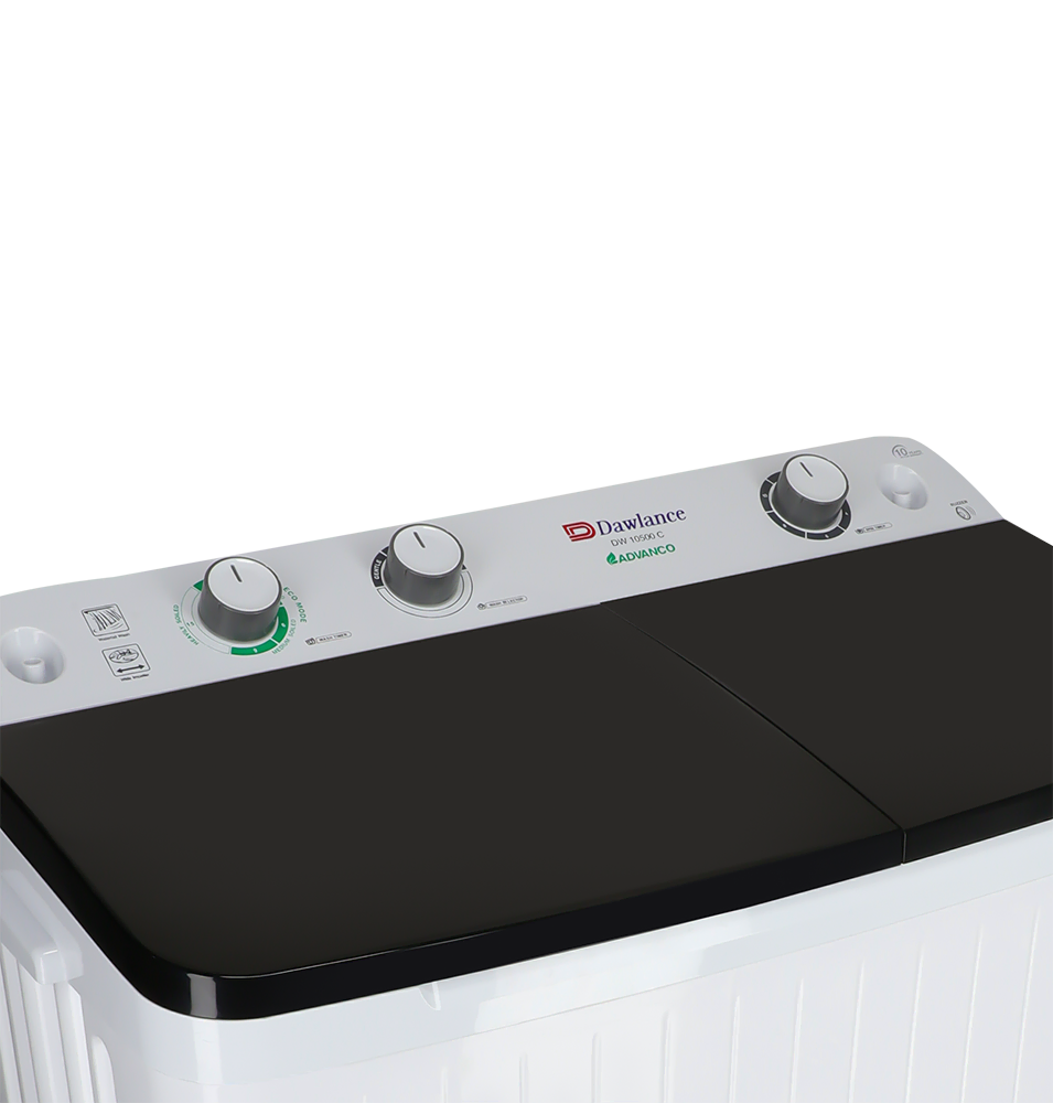 Dawlance DW-10500 TWIN TUB CLEAR LID (WHITE) Twin Tub Washing Machine