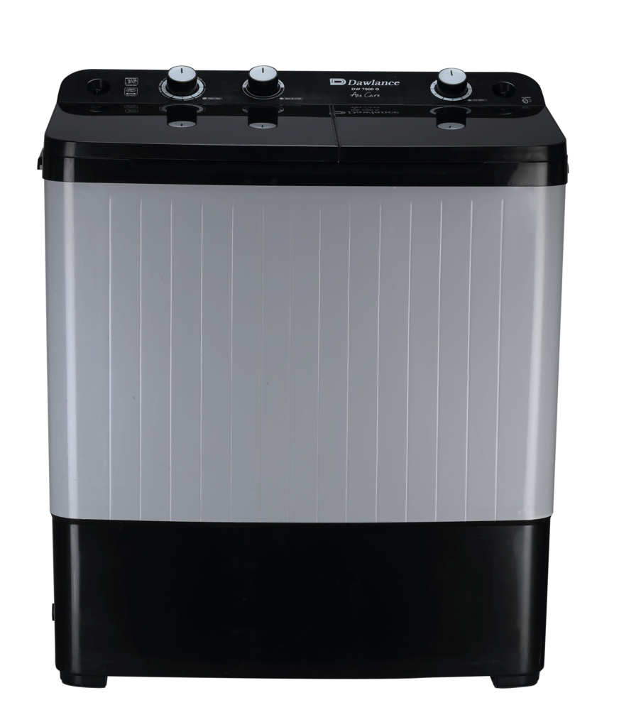 Dawlance DW-7500 TWIN TUB GLASS LID BLACK/GREY Twin Tub Washing Machine