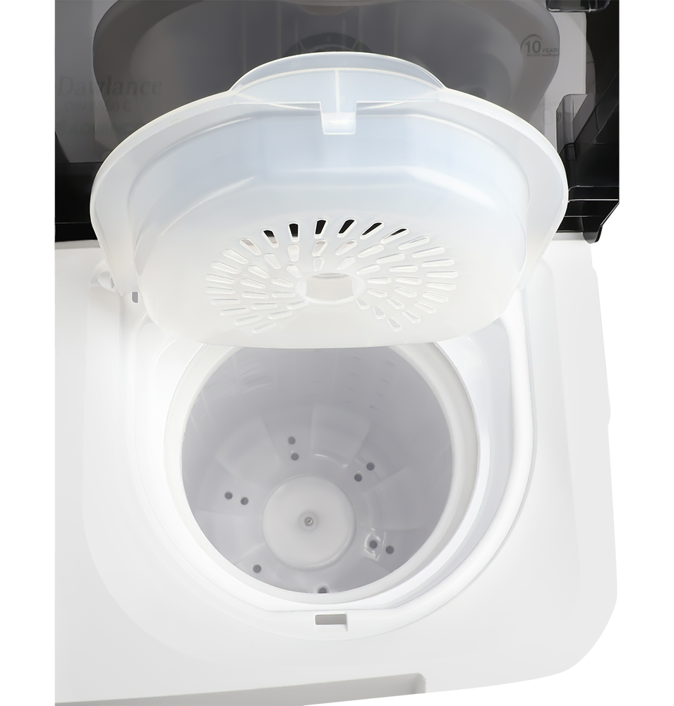Dawlance DW-10500 TWIN TUB CLEAR LID (WHITE) Twin Tub Washing Machine