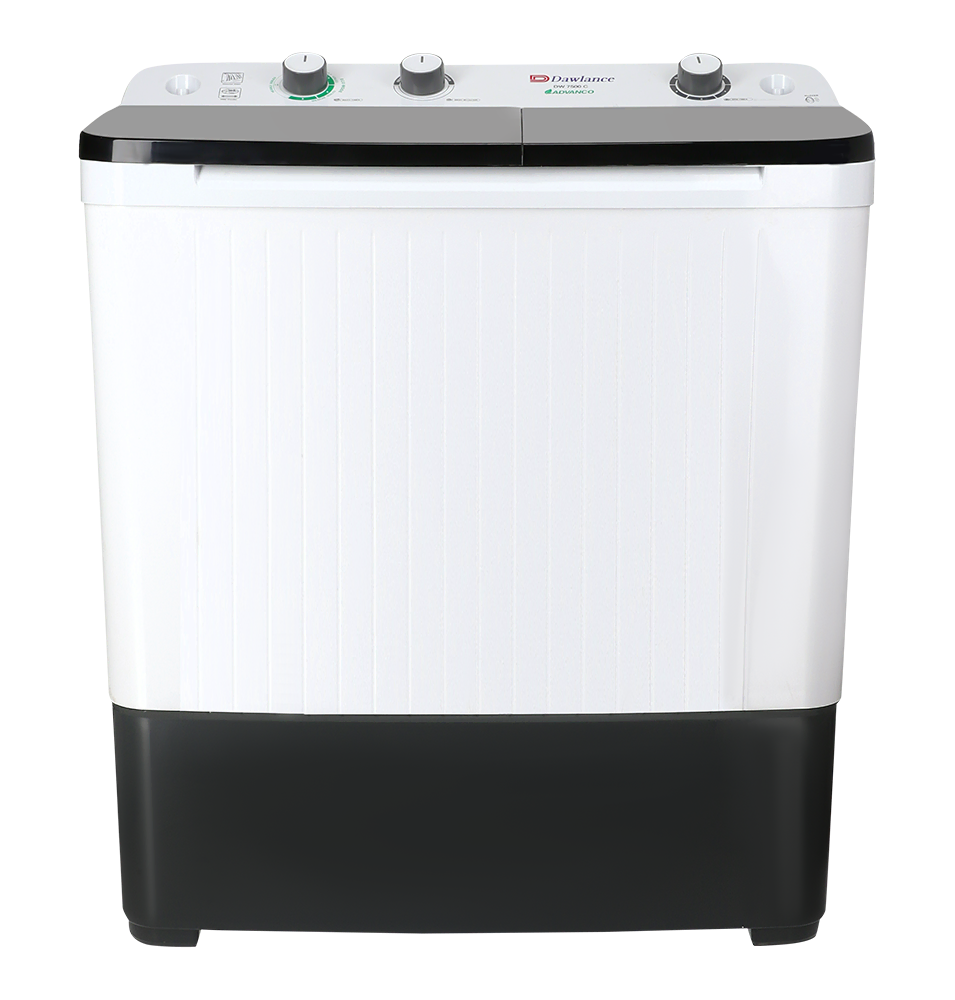 Dawlance DW 7500 TWIN TUB CLEAR LID (WHITE) Twin Tub Washing Machine